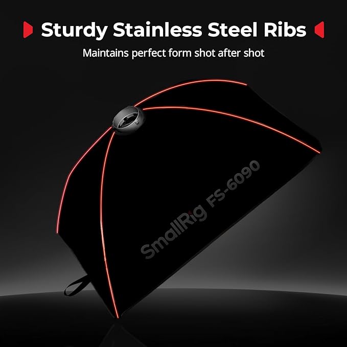 SMALLRIG 24'' x 35" Quick Release Softbox Bowens FS-6090 with Diffuser/Honeycomb Grid/Bag, Softbox Compatible with SmallRig RC 220 pro, for Bowens Mount COB Lights, for Godox for Neewer -5369