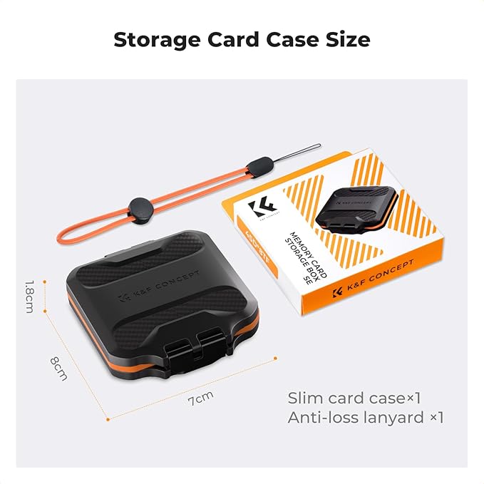 K&F CONCEPT 16 Slots Micro SD Card Case, Card Holder Organizer with Water-Resistant Anti-Shock Dust for Micro SD/SDHC/SDXC/TF
