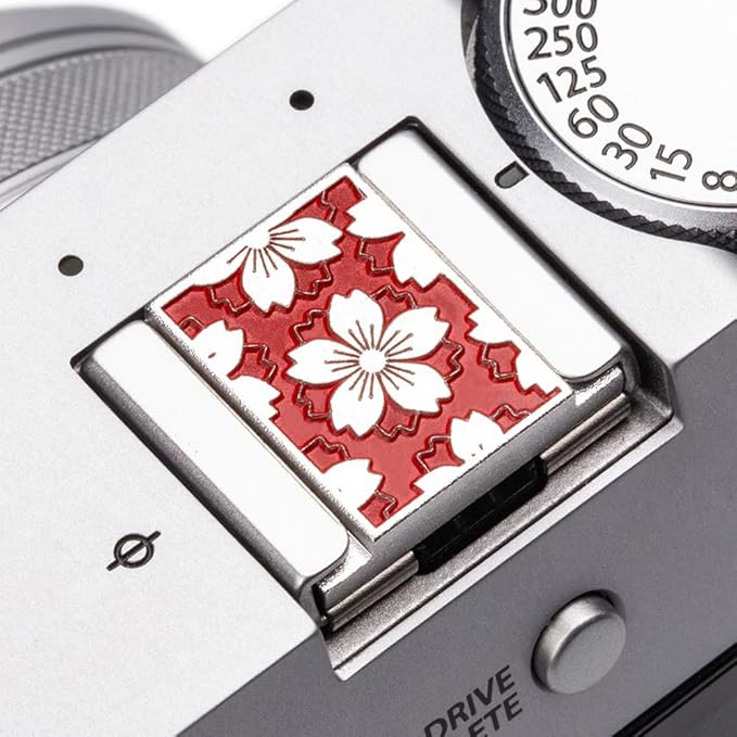 Camera Metal Hot Shoe Cover for FUJIFILM X100VI X100V XPro3 XPro2 XPro1 X-T4 X-T3 X-T50 X-T30 for NikonZF Z5 Z6 (Red-Hot Shoe Cover)