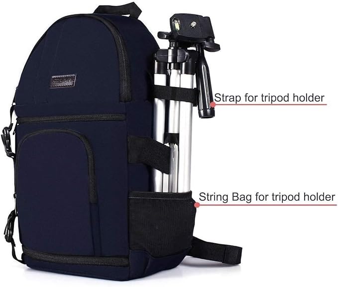 MOSISO Camera Sling Bag, DSLR/SLR/Mirrorless Camera Backpack Case Shockproof Photography Backpack with Tripod Holder & Removable Modular Inserts Compatible with Canon/Nikon/Sony/Fuji, Navy Blue