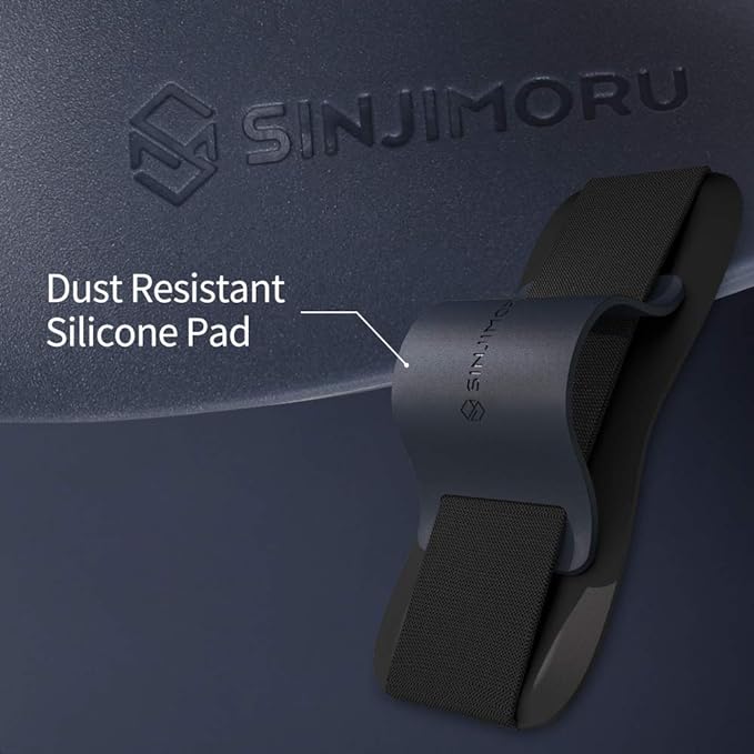 Sinjimoru Phone Grip with Silicone Band – Comfortable One-Hand Holder & Kickstand for Smartphones, Tablets, and eReaders for iPhone, Android, and Kindle Sinji Grip Silicone Clementine