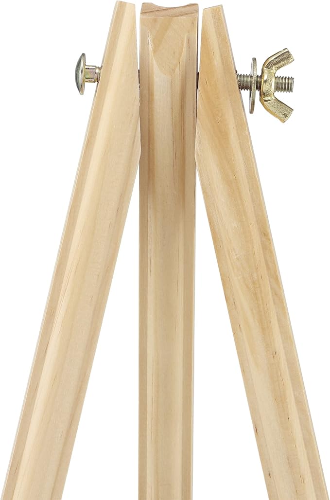 Creative Mark Lightweight Easel Stand for Art Display - Versatile Welcome Sign Stand, Wood Easel Stand for Indoor/Outdoor Use, Sturdy Construction with Non-Skid Feet - Ideal for Photos, Foam Boards