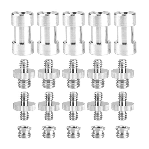 20pcs Camera Screw Converter, 1/4Inch to 3/8Inch Male Female Threaded Screws Adapter Converter Accessory,for Digital Camera Tripod/Monopod/Ballhead/Flash Light Stand