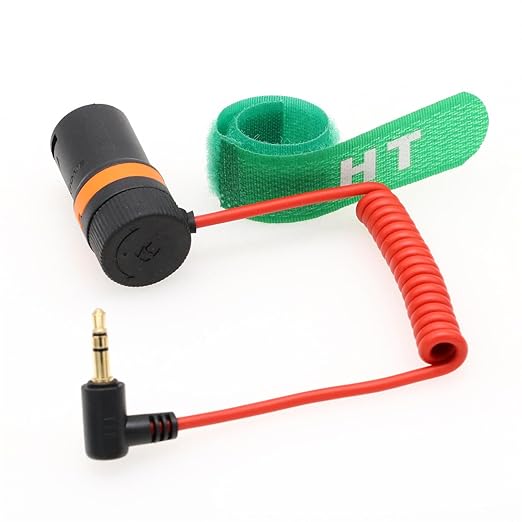 3.5mm Mini Jack to XLR 3 Pin Audio Cable for BOYA Rode Wireless GO II Microphone to Sony FX9 FX3 Canon Camera Mixer Recorder, Right Angle Male Red Braided Coiled 50cm