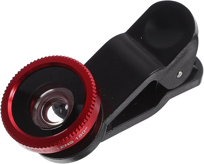 FRCOLOR 3-in-1 Smartphone Camera Lens Kit Wide Angle Macro Fisheye Lenses Universal Clip-on Phone Lens Set Mobile Photography Black Clip for Mobile Device Users