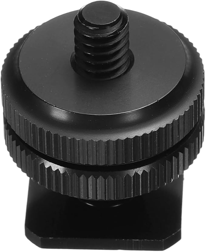 PATIKIL Hot Shoe Adapter 1/4" Male to 3/8" Male, 1 Pcs Hot Shoe Mount Adapter Camera Mount Screw Camera Video Light Converter for Microphone Holder Accessories 1.06x0.91x0.91 Inch