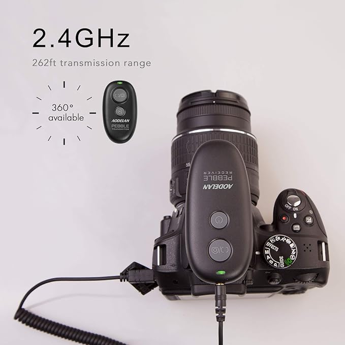 Camera Wireless Shutter Release, Remote Control Trigger Compatible with Nikon Df, Z7, Z7 II, Z6, Z9, D750, D850, D5600, Coolpix P1000, P950; Replaces Nikon MC-DC2, MC-30, MC-36A