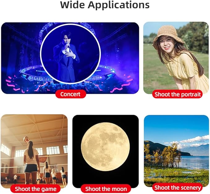 Andoer 40X Mobile Phone Telephoto Lens Kit with Lens Clip Phone Holder Extendable Mini Tripod Remote Shutter for Hiking Camping Wildlife Observation Moon Watching Compatible with Phone 15/14/13/12/11