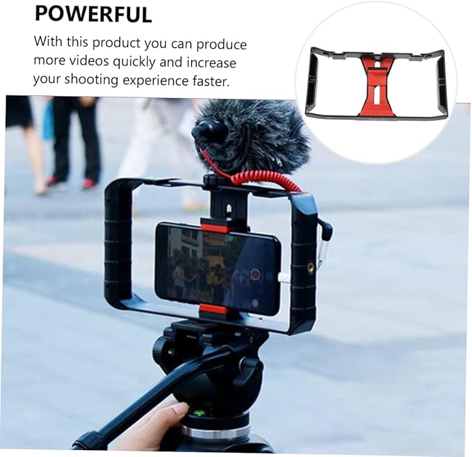 Smartphone Rig for Video Recording Handheld Phone Frame Holder Cold Shoe Mounts Compatible Cell Phones for Filmmaking and Live Streaming