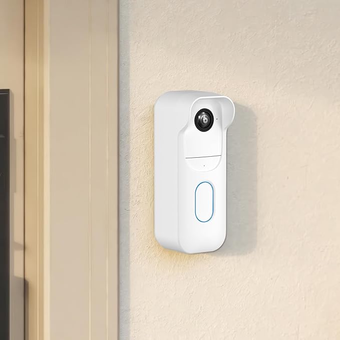 Silicone Skin Case for Blink Video Doorbell (2nd Gen) - Weatherproof Silicone Protective Cover with Brim for All-New Blink Doorbell Camera 2025 Full Protection (White)