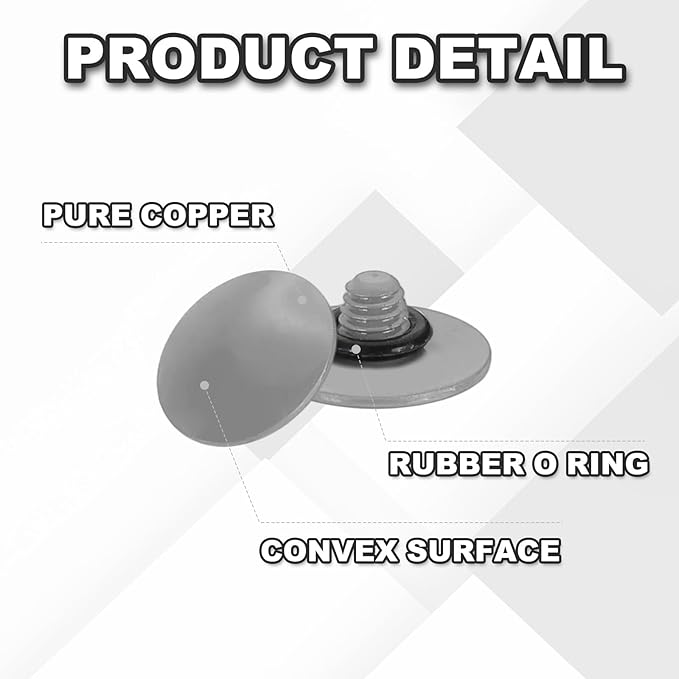 PATIKIL Camera Shutter Button, 10mm Convex Surface Shutter Release Button Pure Copper Camera Buttons for Nikon for Fujifilm for Leica DSLR/SLR, Gray