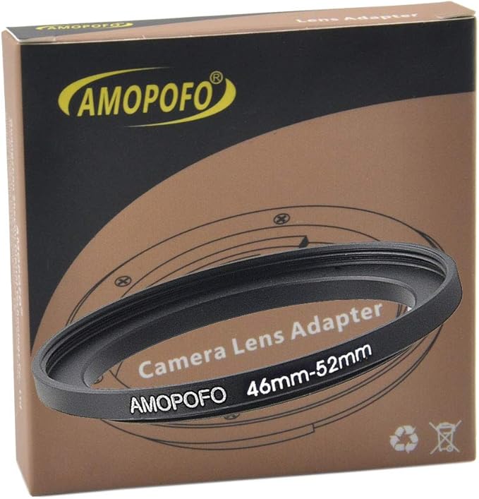 46mm Lens to 52mm Camera Filter Ring Compatible with for All Brands 46mm Lens and 52mm UV,ND,CPL Camera Filter Accessories
