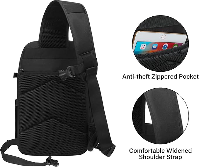 MOSISO Camera Sling Bag,DSLR/SLR/Mirrorless Tactical Camera Crossbody Bag Case Photography Slingpack with Tripod Holder&Removable Modular Inserts Compatible with Canon/Nikon/Sony/Fuji, Black
