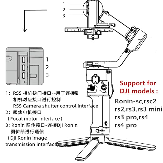 DYTDIEYINGTU DJI NK Cable z8 z9 d800 d810 d800e d5 Camera Shutter Release Cable stabilizer Control Support Ronin - sc/rsc2 rs2 / rs3 / rs4 / Focus pro Handheld Camera stabilizer(RSS-DC0)