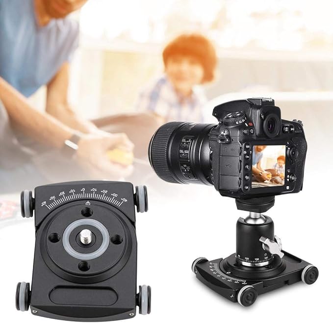 Yoidesu Camera Table , Skater , Camera Slider , Mobile Rolling Slider Car Skater Video Track Rail with 360 Degree Swivel,Mini Ball Head,DSLR Rig Film Camera