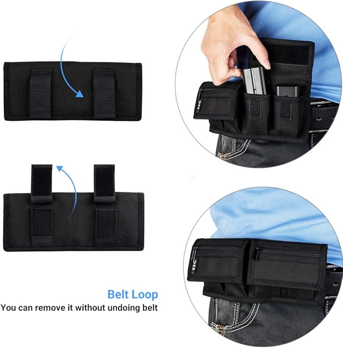 (6 Pockets) Camera Battery and SD Card Pouch Holder for 18650 x 8, AA, LP-E6N LP-E6NH LP-E17 EN-EL14 EN-EL15 NP-FW50 NP-FZ100 NP-W126S Battery,Suitable for Canon M50 Mark II 5DM4 6DM2 80D Sony A7R IV