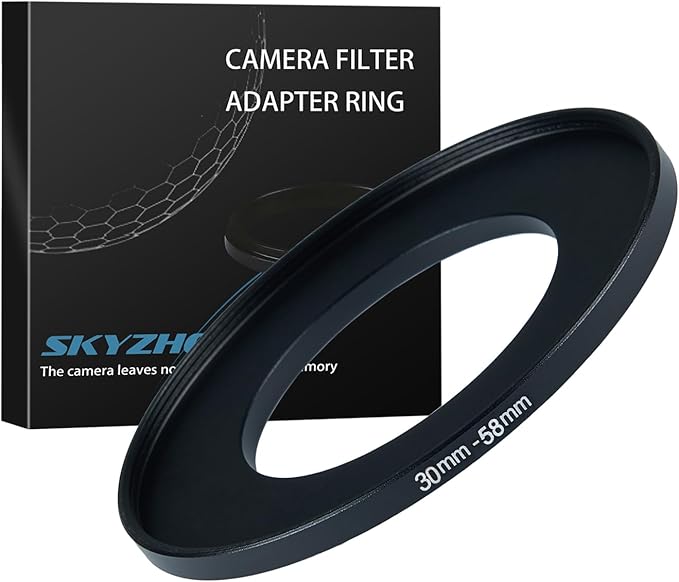 30mm to 58mm Step up Ring Filter Adapter Metal Ring Step up Rings Adapter Filter Compatible with All 58mm UV,CPL,ND,Lens Hood,Threaded Lens ect (30mm to 58mm)