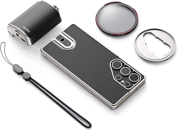 TELESIN Fun Shot Mastergrip Phone Camera Grip Photography Kit (Grip + Phone Case + 67mm CPL Filter Lens) for Samsung Galaxy S25 Ultra, Comfort Ergonomic Professional Master Handle Holder