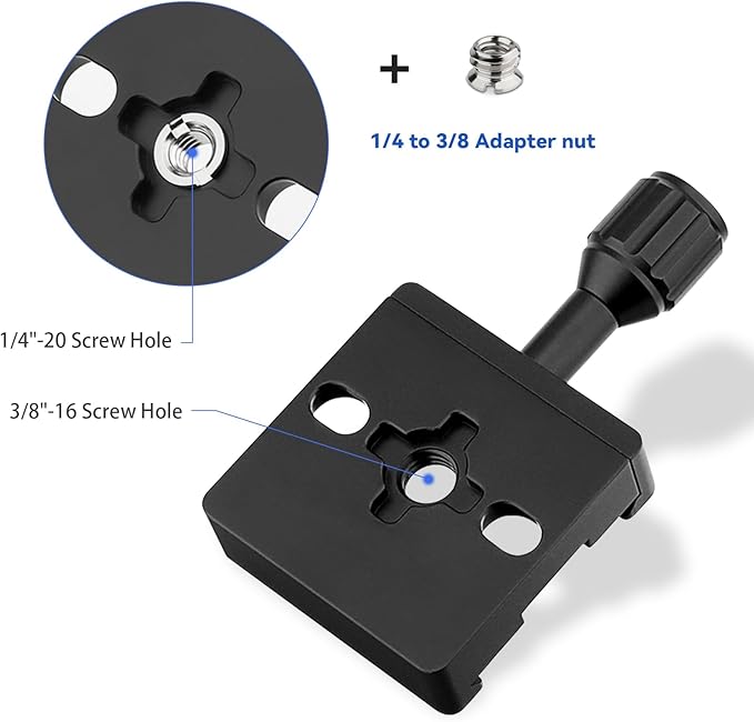 Haoge CP-51 50mm Screw Knob Clamp Adapter for Quick Release QR Plate Camera Tripod Ballhead Monopod Ball Head Fit Arca Swiss