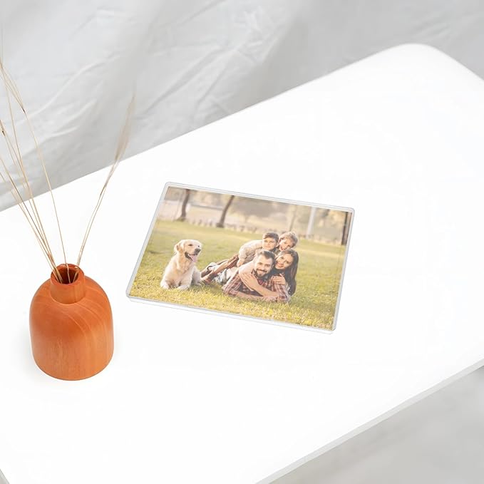 6 PCS Clear Photo Storage Boxes, 12 x 8.8 in Transparent Plastic Photo Case, Dustproof and Moisture-Proof, Container for Scrapbooks, Postcards, Crafts, Office Supplies, Files