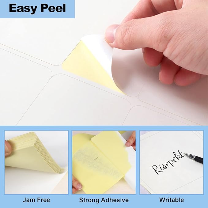 600 Pcs 6 Up Labels,4" x 3-1/3" Shipping Address Labels for Laser & Inkjet and Copier Printer, 100 Sheets 6 Labels per Page Sheets Blank Mailing Labels, 6 per Sheet Barcode Labels Sticker