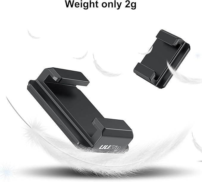 VRIG 2 Packs Plastic Cold Shoe Mount Adapter with Adhesive Stickers, Cold Shoe Bracket Adapter for Camera Cage Flash LED Monitor Cold Shoe Adapter