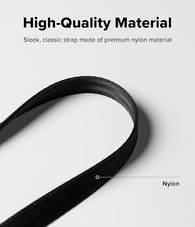 Ringke Shoulder Strap for Camera and Phone Strap, Designed for iPhone 17 Case, Adjustable Sturdy Universal Crossbody Lanyard - Black