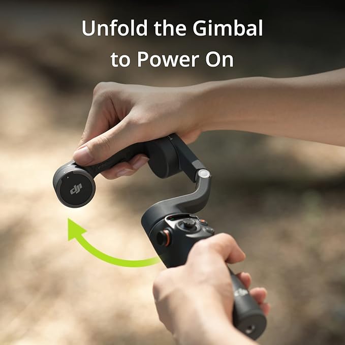 DJI Osmo Mobile 6 Gimbal Stabilizer for Smartphones, 3-Axis Phone Gimbal, Built-in Extension Rod, Object Tracking, Portable and Foldable, Vlogging Stabilizer, Slate Gray