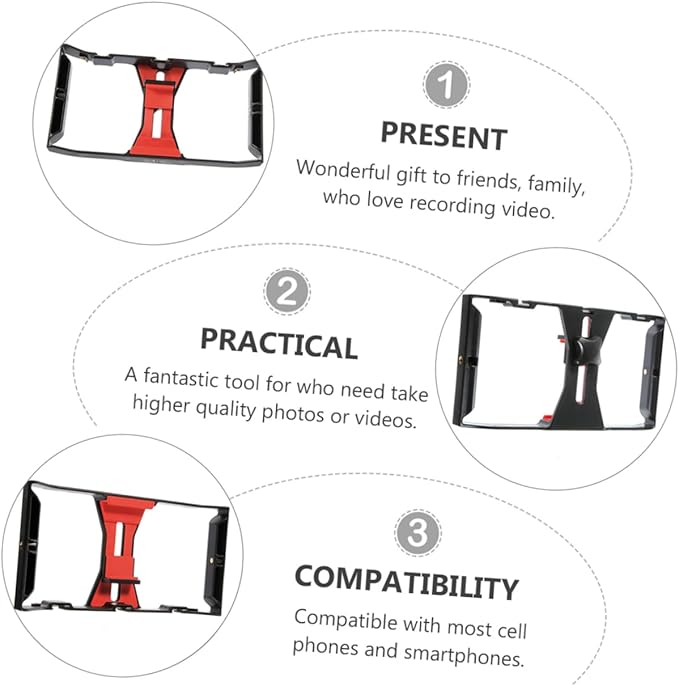 NUOBESTY Smartphone Video Rig Cold Shoe Mounts Handheld Filmmaking Cage for Phone Accessories Compatible Smartphones for Professional Filmmakers