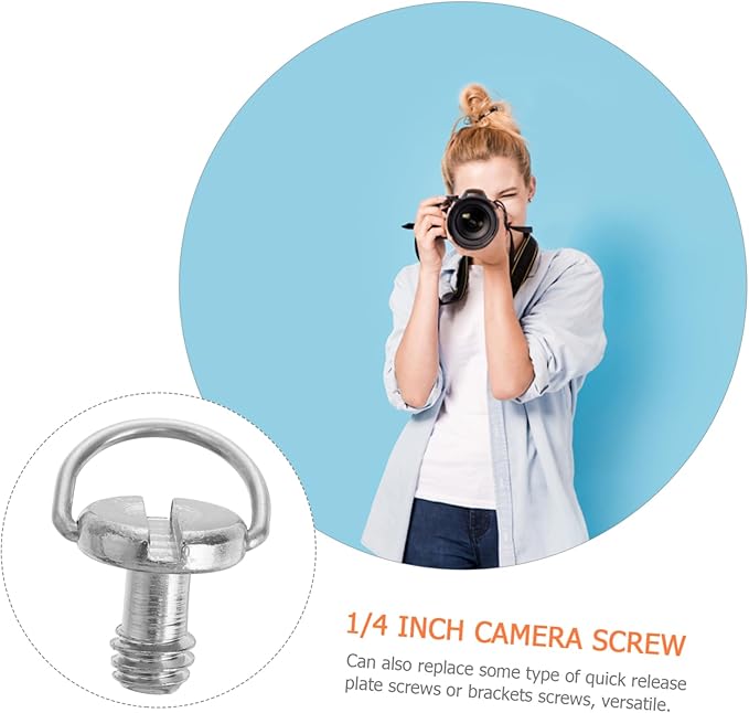 jojofuny 6pcs Camera Mounting Screw Tripod Mount Adapter for D-Ring Quick Release Plate