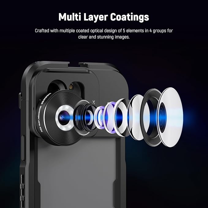 NEEWER 18mm HD 100° Wide Angle Lens 0.5X Magnification for Phone, Compatible with Sandmarc SmallRig iPhone Samsung Phone Cage with 17mm Lens Mounts, LS-32