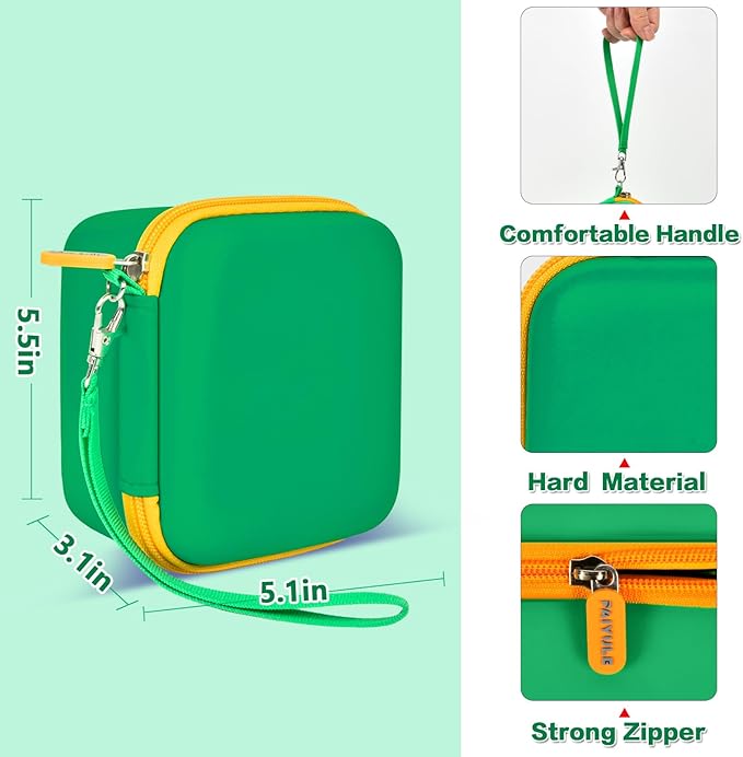 Kids Instant Print Camera Case Compatible with ESOXOFFORE for Dylanto for DUDUDRAGON for GKTZ for ETIKEZ for Dafotil for Careenoah for Aasonida Digital Video Prints Paper Bag (Box Only) Grass Green