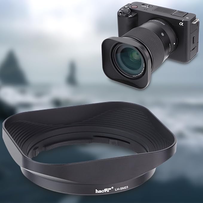Haoge Bayonet Square Metal Lens Hood for Sigma 23mm F1.4 DC DN Lens LH-SM23