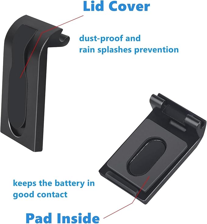 Replacement Side Door Battery Cover for Gopro 11 Mini, Aluminium Alloy Dustproof Pass Through Battery Cover Lid with Type-C Charging Port Repair Part Camera Accessories Suitable for Hero 11 Black mini