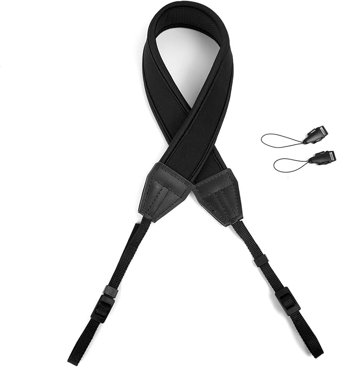WANBY Camera Strap Padded Shoulder Neck Camera Strap with Quick Release Buckles for DSLR SLR