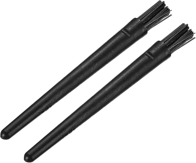HARFINGTON 2pcs Antistatic Brush 18x9mm Portable PP Handle Nylon Anti Static Cleaning ESD Brushes for Electronics Computer Keyboard, Black