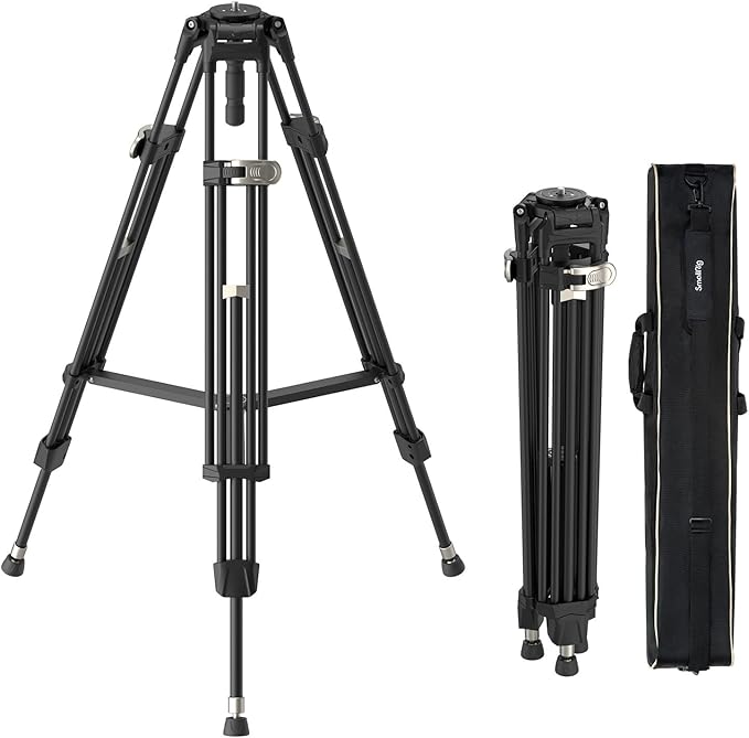 SMALLRIG AD-80 FreeBlazer Heavy-Duty Aluminum Alloy Tripod,71/inch Video Tripod with 75mm Bowl Adapter,One-Step Height Adjustment,Load up to 33lbs,Professional Tripod for DSLR,Camera,Camcorder-4164