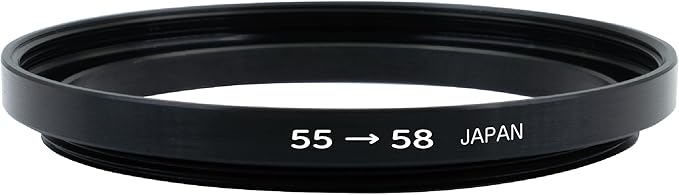 Marumi 906364 Step-Up Ring 55mm to 58mm Filter Diameter Conversion Adapter
