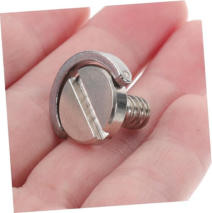 Gadpiparty 5Pcs D Ring Tripod Screws Camera Mounting Replacement Screws Quick Release Fixing for Tripods Monopods and Camera Accessories Nickel Plated Iron Construction