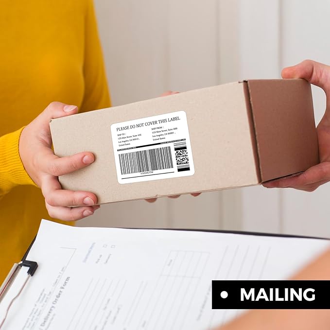 Mailing Labels for Laser/Inkjet Printer, Address Labels Stickers - 100 Sheets 2''x4'' 10 up Printable Sticker Paper, 1000 Address Label for Envelopes