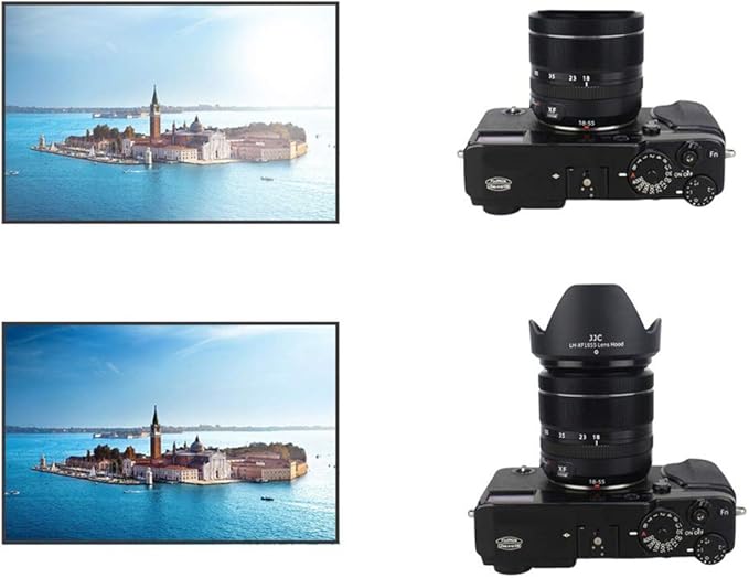 JJC Bayonet Dedicated Lens Hood for Fuji Fujifilm Fujinon XF 18-55mm F2.8-4 R LM OIS & XF 14mm F2.8 R Lenses