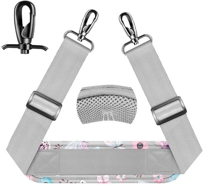 ZINZ 75" Shoulder Strap with Fixed Pad and Dual Balanced Buckles，Butterfly
