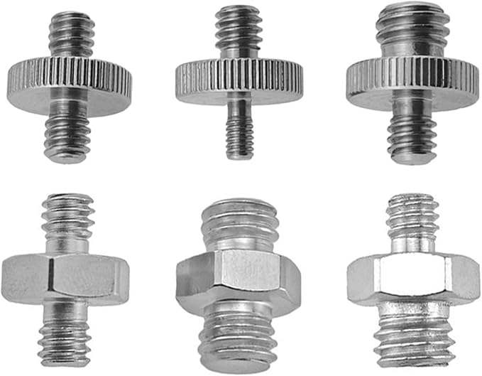 IOFIT Universal Conversion Screw 1/4 to M4 3/8 Screw Male to Male Adapter Screw Photography Accessories for Camera Tripod (Color : Silver, Size : Z87 1PC)