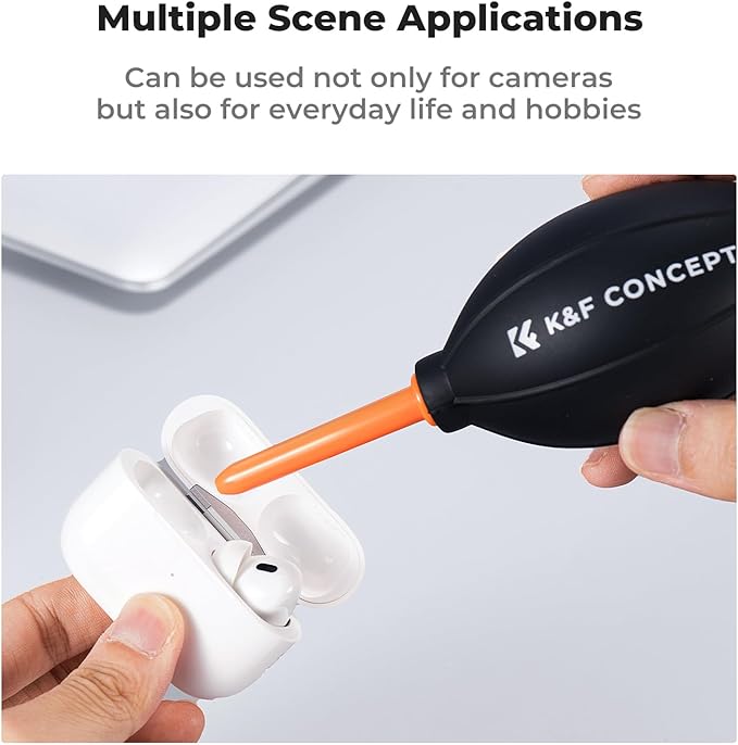 K&F CONCEPT Lens Air Blower, Rubber Bulb Air Pump Dust Blower Cleaner, with Long Nozzle for Cell Phone, Tablet, Camera Lens Sensors, Keyboard,Telescopes