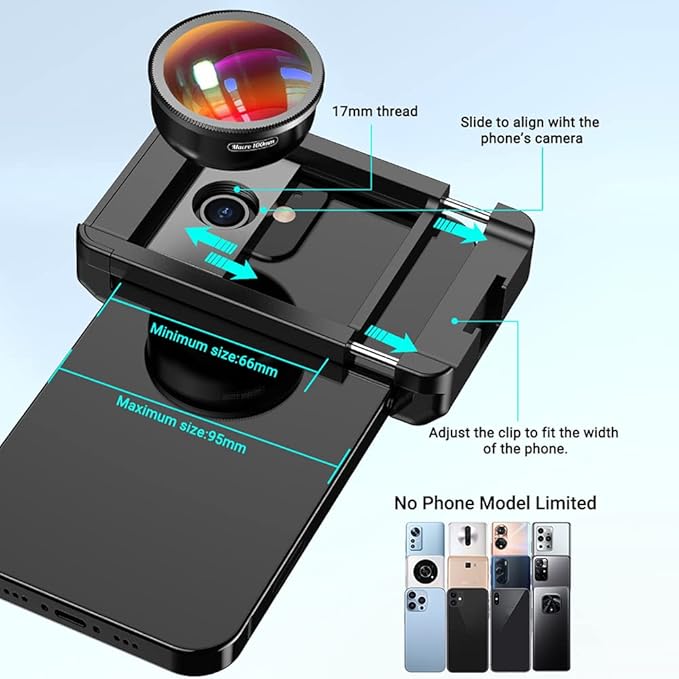 10X Macro Lens for Smartphone, Micro Photography Lens Attachment with CPL Filter and Universal Clip, Micro Phone Lens for Professional Macro Photography of Flowers Jewelry Food Details