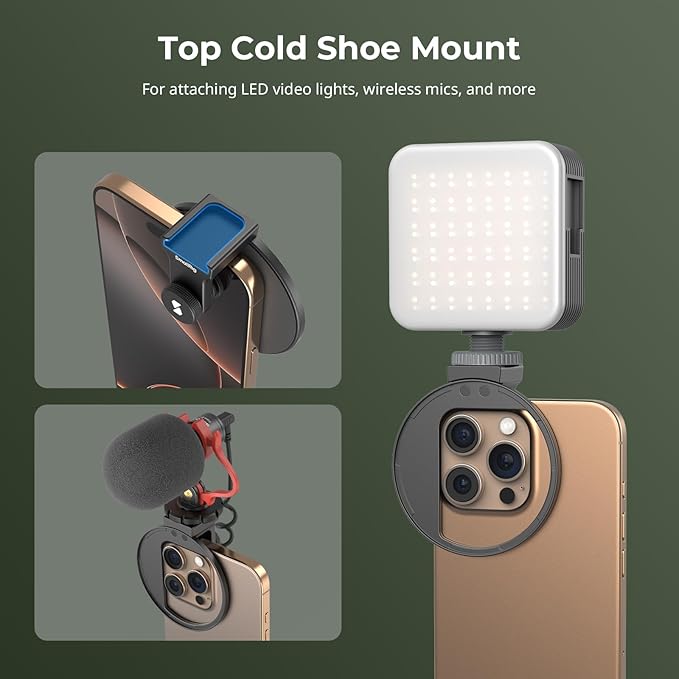 SMALLRIG Universal 67mm Magnetic Filter Adapter for Smartphones, for iPhone 16 / S24 Ultra/for Vivo X100 & 67mm Filters, with Cold Shoe Mount/Threaded Adapter, Anti-Scratch Filter Clamp - 5171