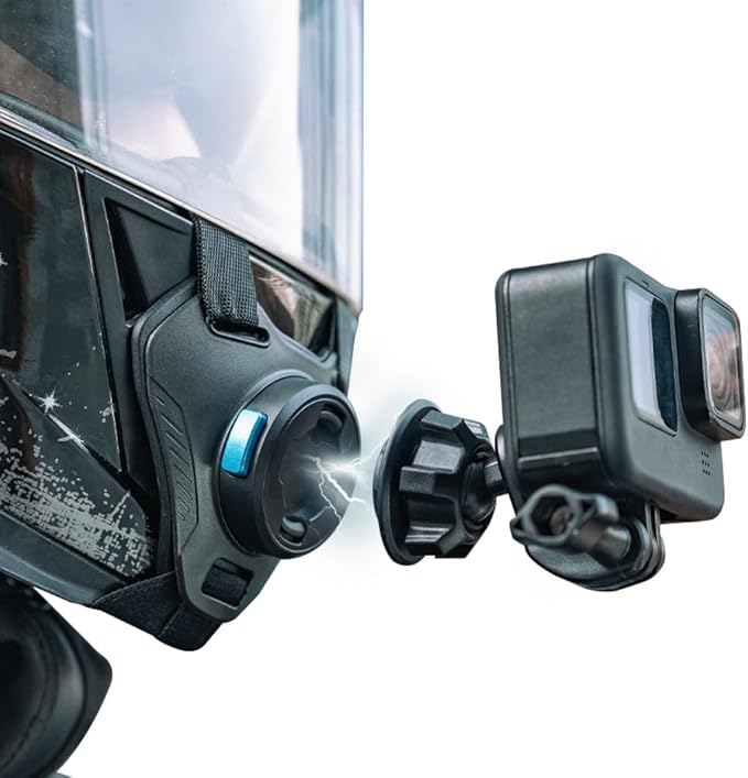 SUREWO Magnetic Motorcycle Helmet Chin Strap Mount for Go Pro, Magnetic Dirt Bike Helmet Mount Compatible with Go Pro Hero 13,12,11,10, 9, 8, 7, 6 5,DJI Osmo Action 6/5 pro/4/3 and More