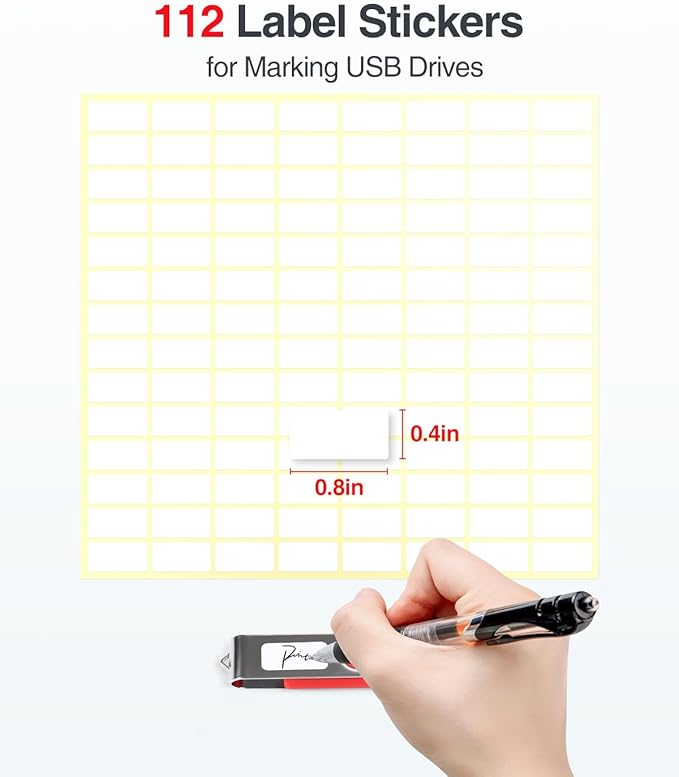 Luxtude Clear Flash Drive Case with Labels, Hard USB Case Organizer, USB Storage Box Holds 58 Drives & 8 SD Cards, Thumb Storage Holder, Flash Drives Holder for Samsung & Sandisk & Memory Stick