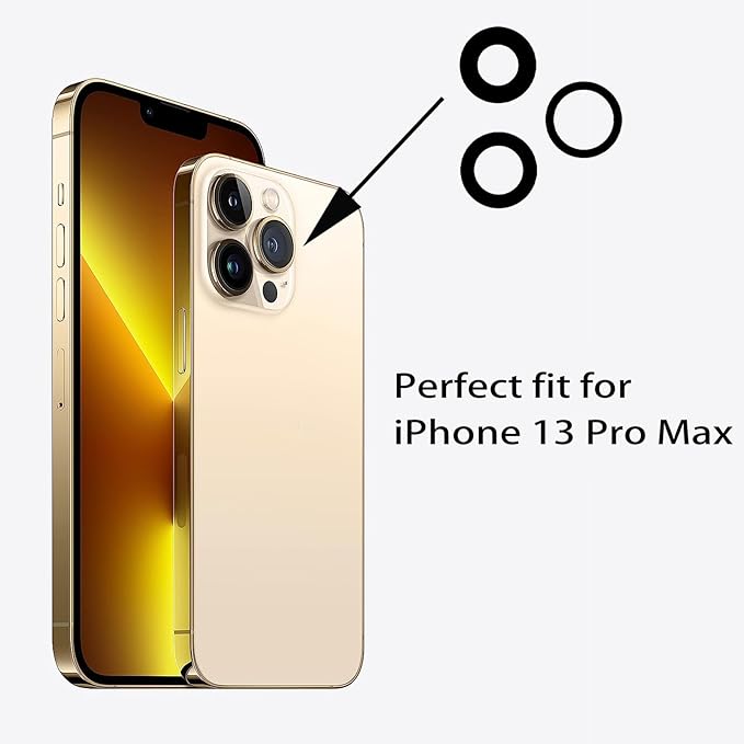 iPhone 13 Pro 3pc Singer Camera Lens Replacement Set - Glass & Sapphire Adhesive, Toolkit Included