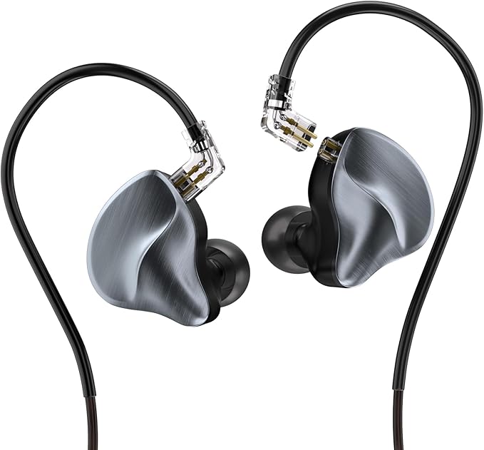 in Ear Monitors Earphones Wired IEM Headphones Without Microphone,1DD+1BA HiFi Bass,4N OFC Detachable Cable,Noise Isolating Earbuds for Musicians,Singers,Studio,Gaming,Stage Monitors,DJ,PC,PS5